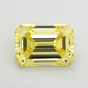 1.09ct EMERALD Fancy Yellow VVS2 Coloured Lab diamond