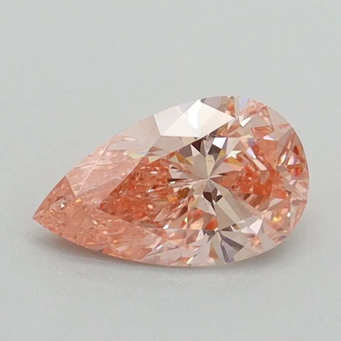 0.62ct PEAR Fancy Intense Pink SI1 Coloured Lab diamond