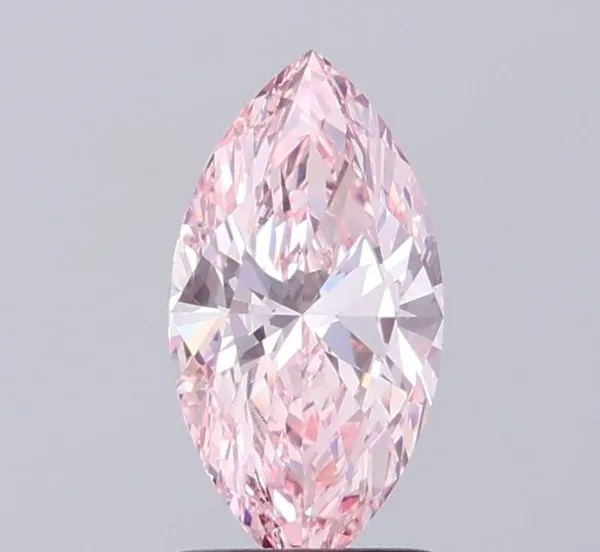1.28ct MARQUISE Fancy Intense Pink VVS1 Coloured Lab diamond