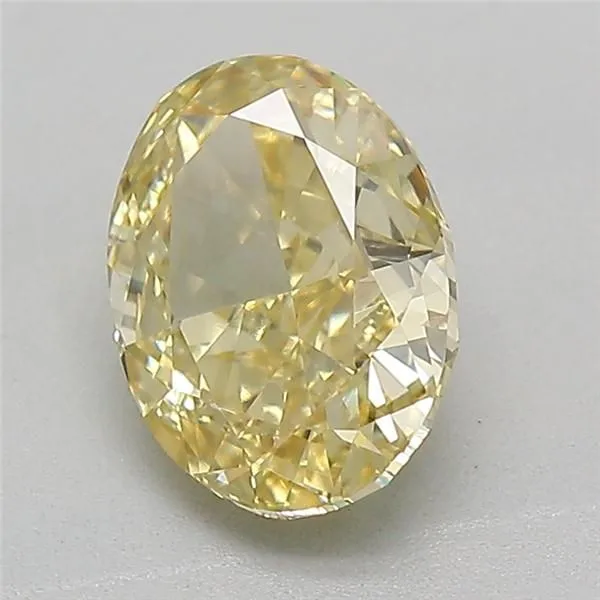 1.07ct OVAL Fancy Light Yellow VVS2 Coloured Lab diamond
