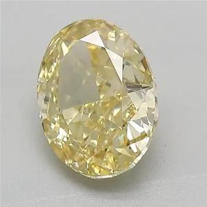 1.07ct OVAL Fancy Light Yellow VVS2 Coloured Lab diamond