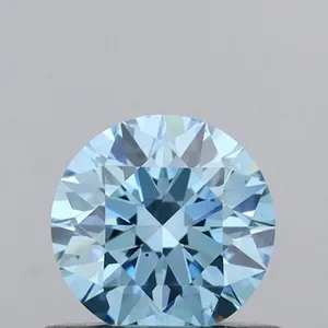 0.5ct ROUND Fancy Vivid Blue VS2 Coloured Lab diamond