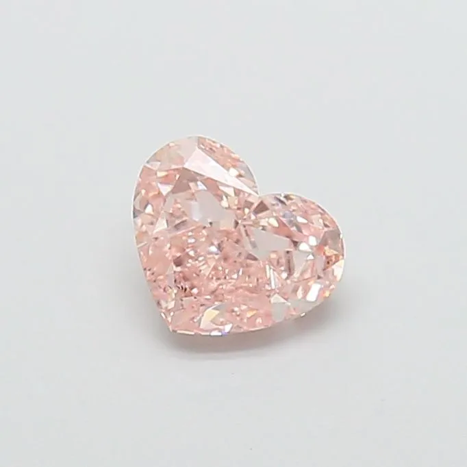 1.00ct HEART Fancy Pink VS2 Coloured Lab diamond