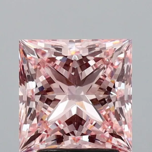 3.04ct PRINCESS Fancy Intense Pink VS1 Coloured Lab diamond