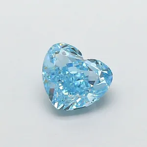 0.99ct HEART Fancy Vivid Blue VS1 Coloured Lab diamond