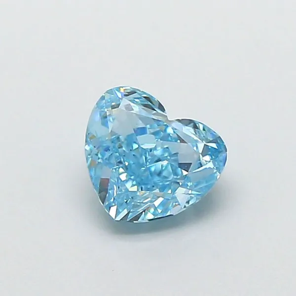 0.99ct HEART Fancy Vivid Blue VS1 Coloured Lab diamond