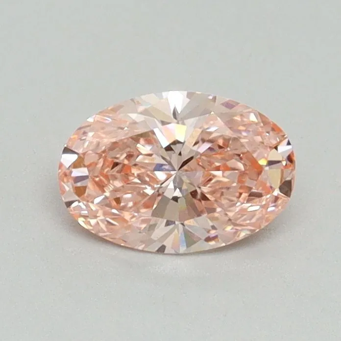 0.52ct OVAL Fancy Vivid Pink VS1 Coloured Lab diamond