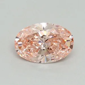 0.52ct OVAL Fancy Vivid Pink VS1 Coloured Lab diamond