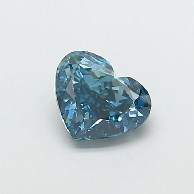 1.50ct HEART Fancy Vivid Blue VS1 Coloured Lab diamond