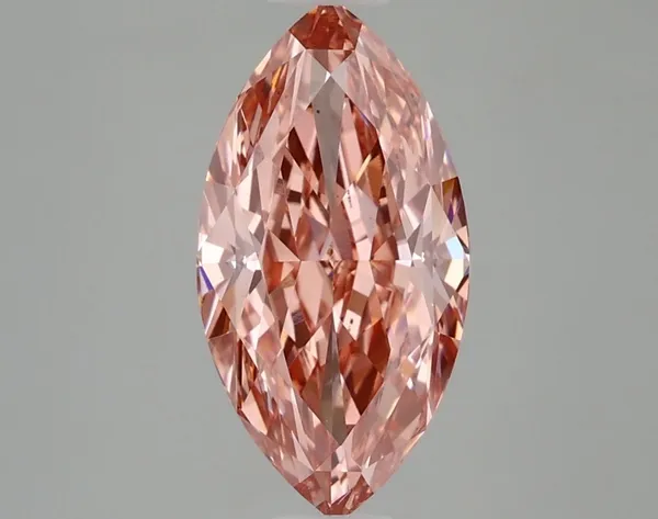 2.83ct MARQUISE Fancy Vivid Pink VS2 Coloured Lab diamond