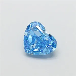 1.57ct HEART Fancy Vivid Blue VS1 Coloured Lab diamond