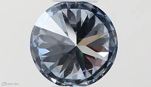 0.3ct ROUND Fancy Vivid Blue VVS2 Coloured Lab diamond