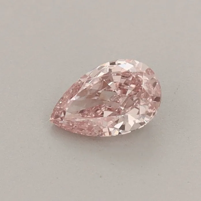 0.34ct PEAR Fancy Intense Pink VS1 Coloured Lab diamond