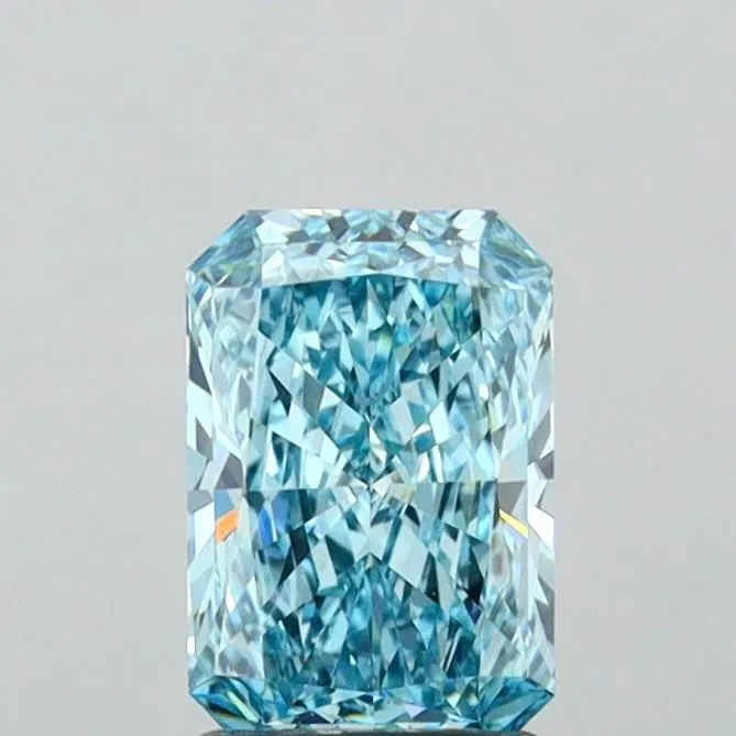 1.32ct RADIANT Fancy Vivid Blue VS1 Coloured Lab diamond