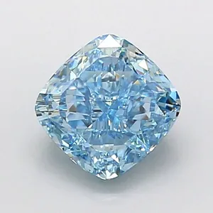 1.04ct CUSHION Fancy Vivid Blue VS1 Coloured Lab diamond