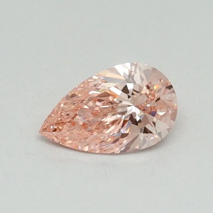 0.34ct PEAR Fancy Vivid Pink SI1 Coloured Lab diamond