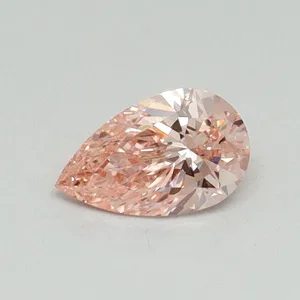 0.34ct PEAR Fancy Vivid Pink SI1 Coloured Lab diamond