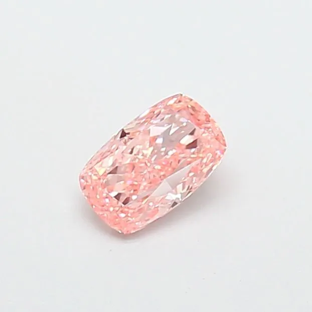 0.78ct CUSHION Fancy Vivid Pink VS1 Coloured Lab diamond