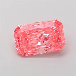 1.4ct RADIANT Fancy Vivid Pink SI2 Coloured Lab diamond