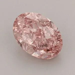 1.07ct OVAL Fancy Vivid Pink VS1 Coloured Lab diamond