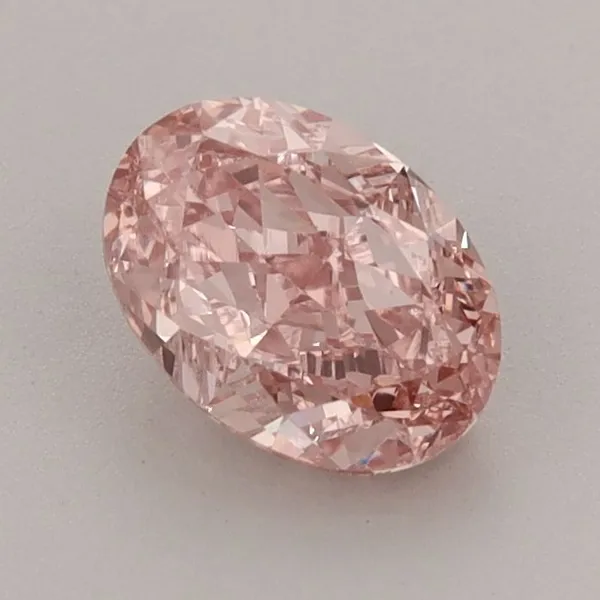 1.07ct OVAL Fancy Vivid Pink VS1 Coloured Lab diamond
