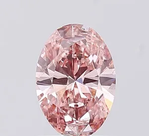 1.01ct OVAL Fancy Vivid Pink SI2 Coloured Lab diamond