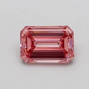 1.03ct EMERALD Fancy Intense Pink VVS2 Coloured Lab diamond