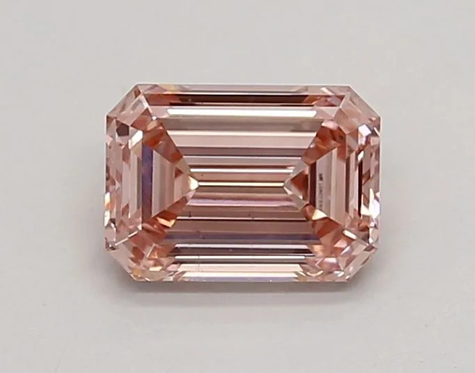 0.80ct EMERALD Fancy Intense Pink VS2 Coloured Lab diamond