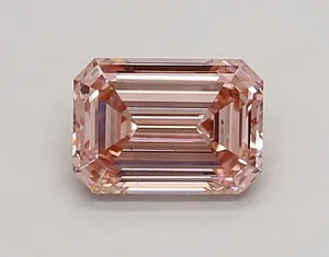 0.8ct EMERALD Fancy Intense Pink VS2 Coloured Lab diamond
