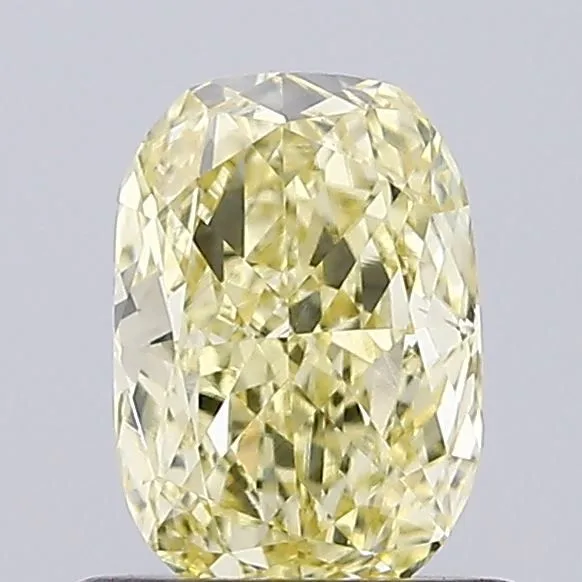 0.6ct CUSHION Fancy Yellow VVS2 Coloured Lab diamond
