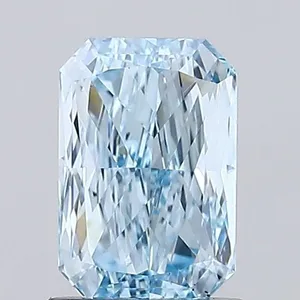 1ct RADIANT Fancy Vivid Blue VS1 Coloured Lab diamond