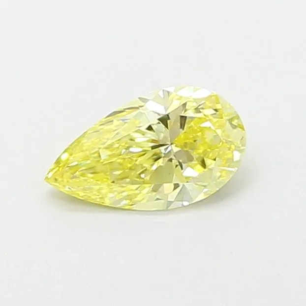 0.45ct PEAR Fancy Intense Yellow VS1 Coloured Lab diamond