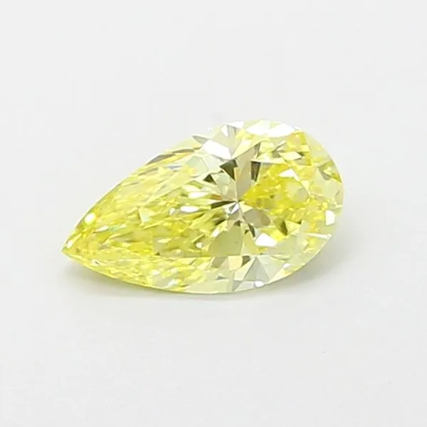 0.45ct PEAR Fancy Intense Yellow VS1 Coloured Lab diamond
