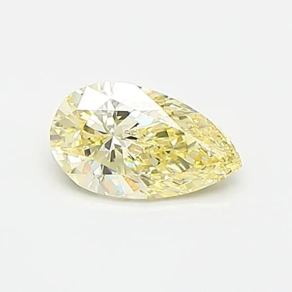 0.39ct PEAR Fancy Yellow VVS2 Coloured Lab diamond