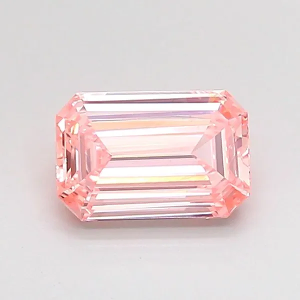 1.24ct EMERALD Fancy Intense Pink VS1 Coloured Lab diamond