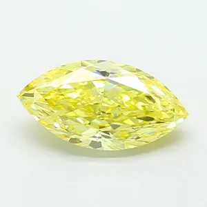 2.59ct MARQUISE Fancy Intense Yellow VS1 Coloured Lab diamond