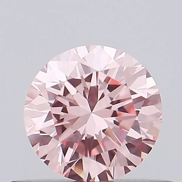 0.42ct ROUND Fancy Vivid Pink VVS2 Coloured Lab diamond