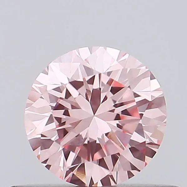 0.42ct ROUND Fancy Vivid Pink VVS2 Coloured Lab diamond