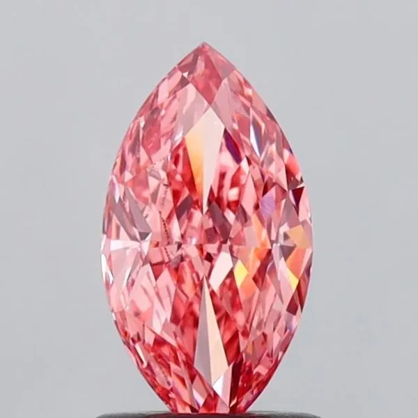 1.08ct MARQUISE Fancy Vivid Pink VS1 Coloured Lab diamond