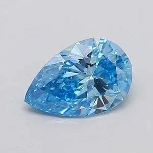 0.52ct PEAR Fancy Vivid Blue VVS2 Coloured Lab diamond