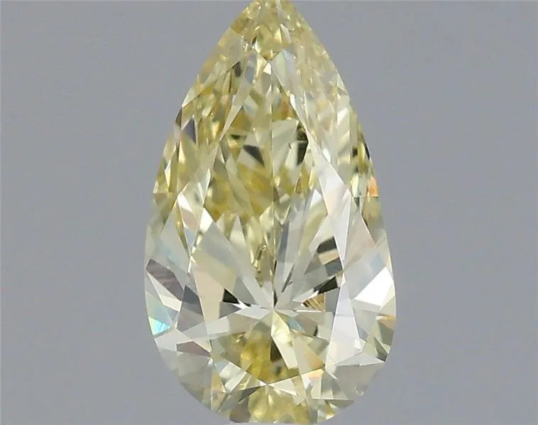 0.70ct PEAR Fancy Light Yellow VS1 Coloured Lab diamond