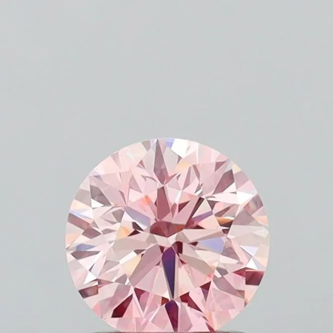 1.18ct ROUND Fancy Intense Pink VS2 Coloured Lab diamond