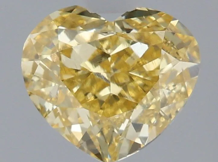 1.50ct HEART Fancy Intense Yellow VS1 Coloured Lab diamond