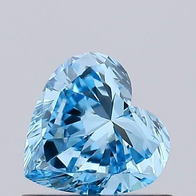 0.49ct HEART Fancy Vivid Blue VS1 Coloured Lab diamond