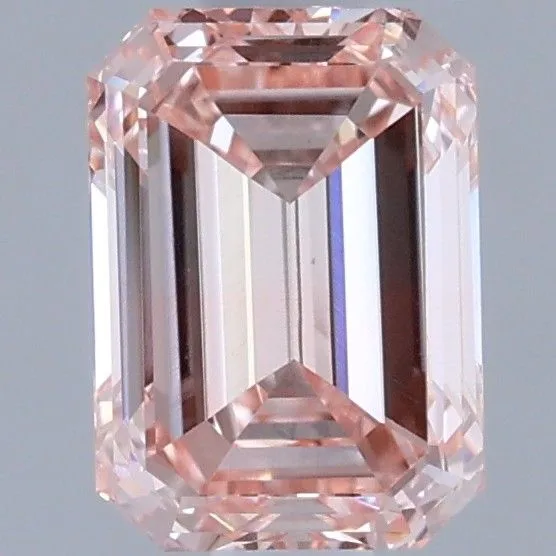 0.79ct EMERALD Fancy Intense Pink VS1 Coloured Lab diamond