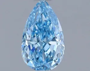 0.92ct PEAR Fancy Vivid Blue VVS2 Coloured Lab diamond