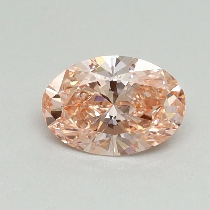 0.50ct OVAL Fancy Vivid Pink VS1 Coloured Lab diamond