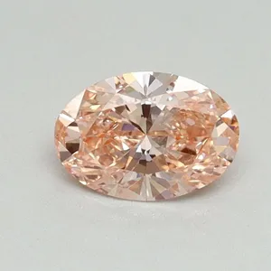 0.5ct OVAL Fancy Vivid Pink VS1 Coloured Lab diamond