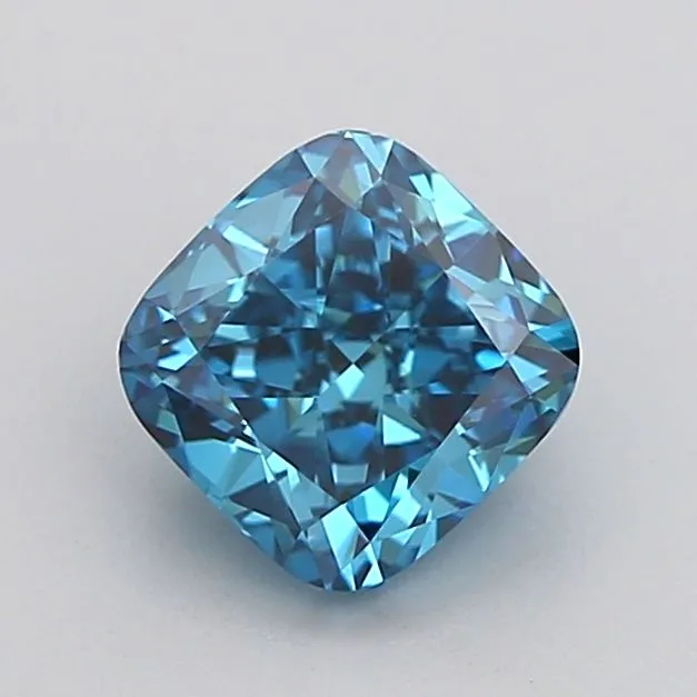 1.04ct CUSHION Fancy Vivid Blue VVS2 Coloured Lab diamond
