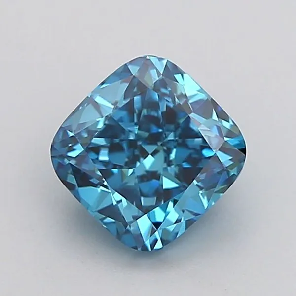 1.04ct CUSHION Fancy Vivid Blue VVS2 Coloured Lab diamond